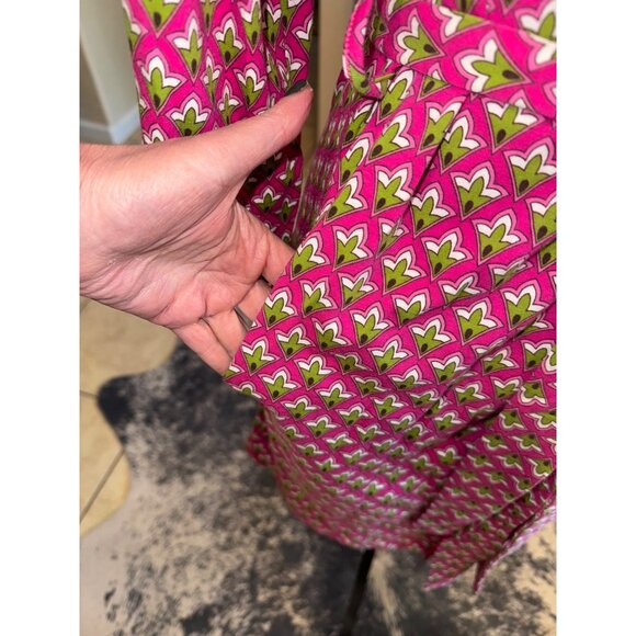 Vera Bradley Pink Green Soft Floral Print Cotton Blend Robe S/M Lightweight - Picture 9 of 10